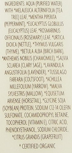 Trader Joe's Tea Tree Tingle Shampoo muestra espuma y tacto ligero para una limpieza refrescante.