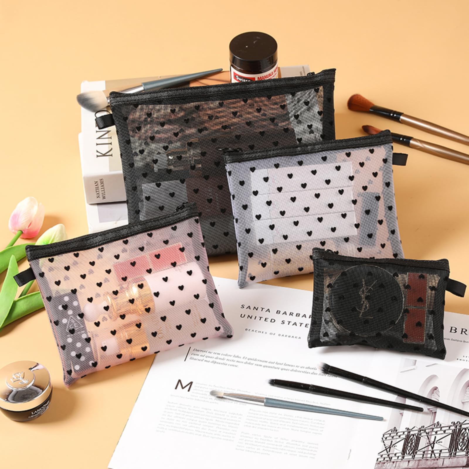 TRAKWAN foldable mesh bag black, space-saving packing option.