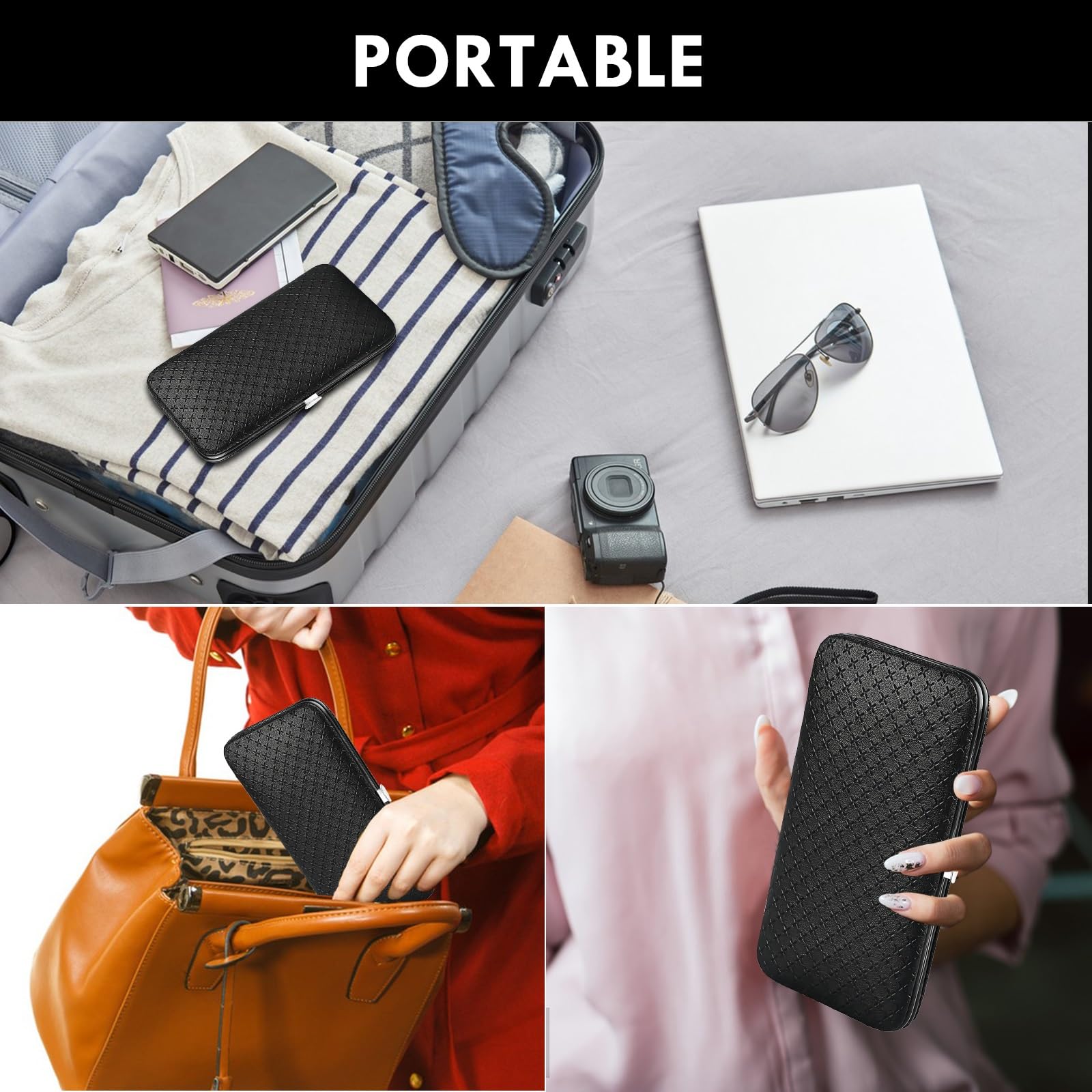 Tranchou travel case organized and compact for on-the-go grooming routines
