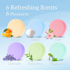 TranquilBliss shower steamer melts release fragrance during shower, creating a spa-like atmosphere
