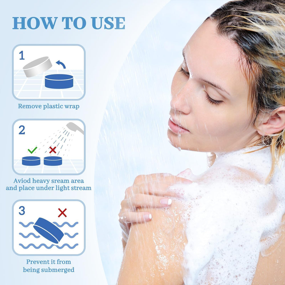 Tabletas de ducha TranquilBliss aroma eucalipto para respirar mejor