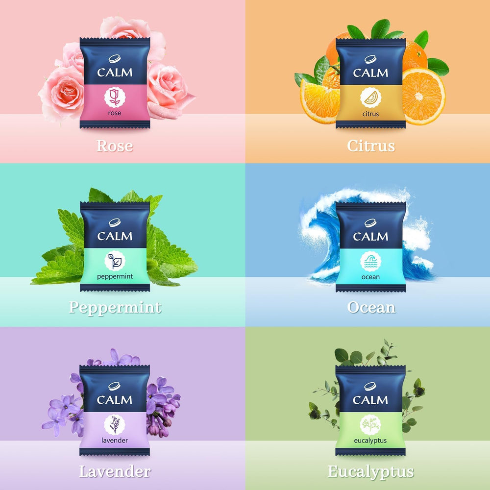 Tabletas para ducha TranquilBliss aroma marina para sensación fresca