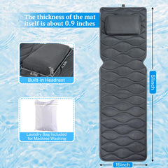 TranquilRelax bath pillow with 17 suction cups for secure attachment.