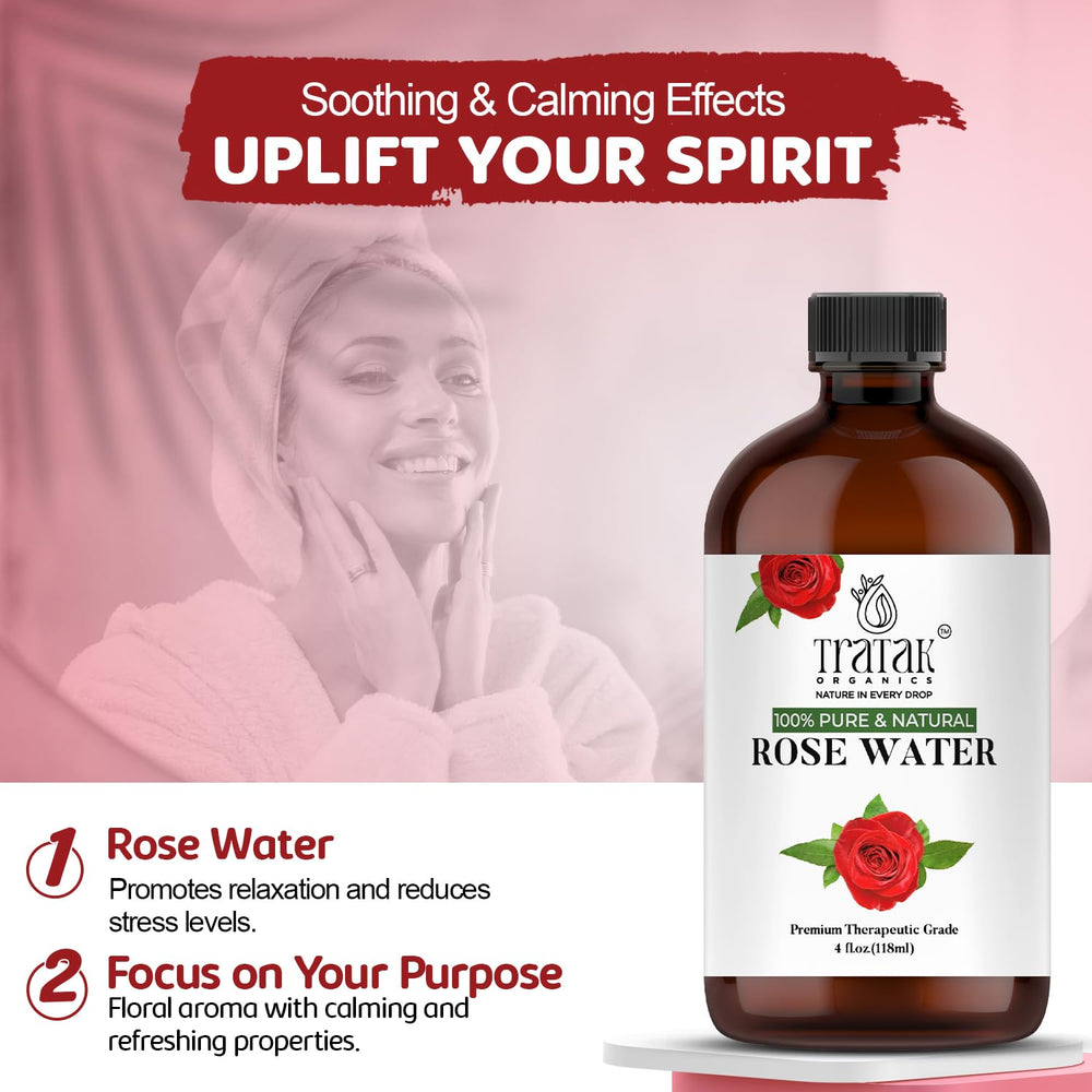 TRATAK ORGANICS fijador de maquillaje con agua de rosa para acabado suave