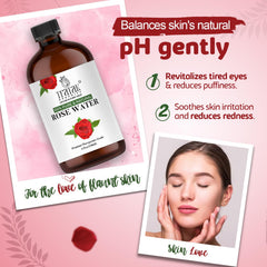 TRATAK ORGANICS agua de rosa para rostro y piel, hidratación suave