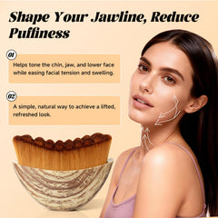 Trazzo face sculpting application showing jawline contouring strokes.