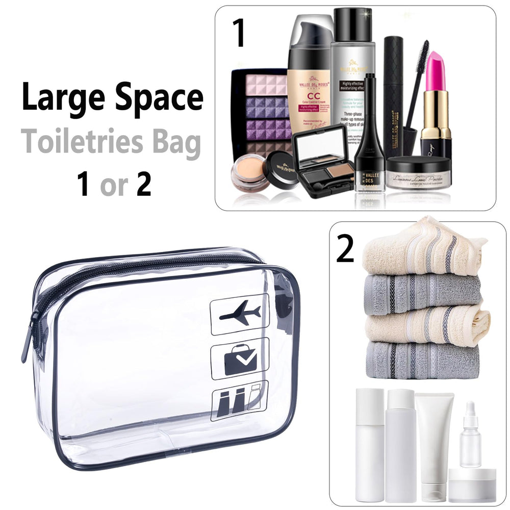 TREALDATE sturdy zipper on the clear bag enables smooth opening and quick access