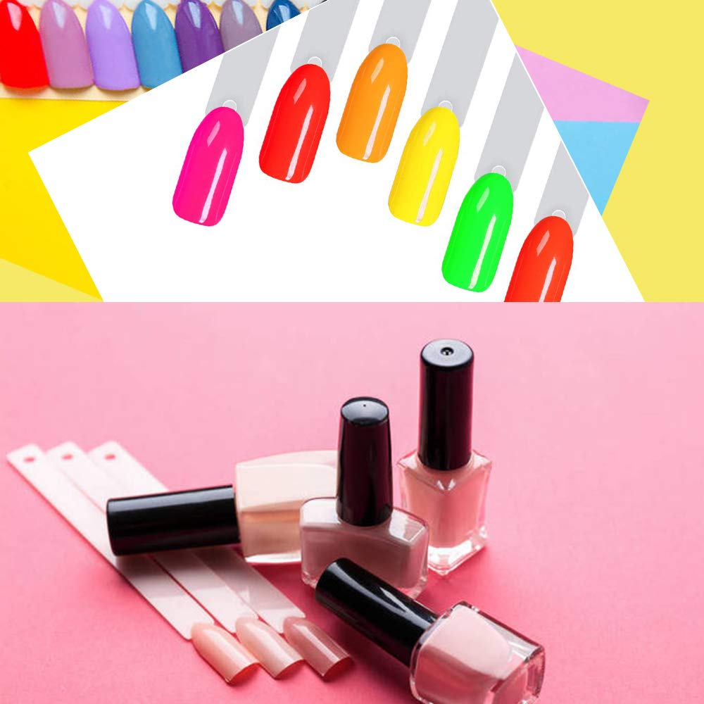Treamlyn fan-shape nail art display tips showcase gel colors at a glance.