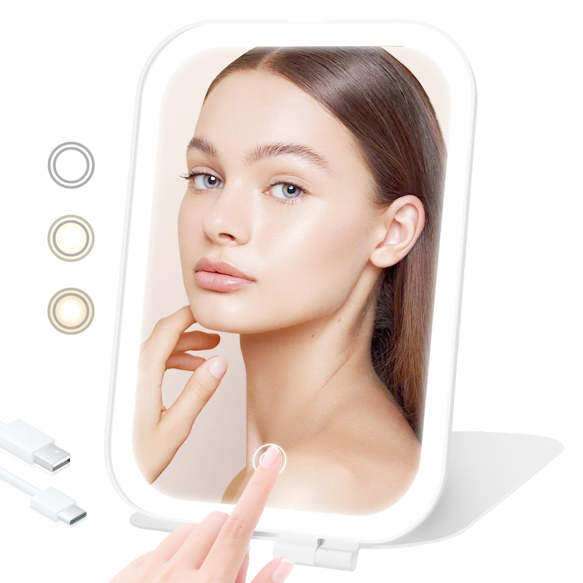 TREASO travel-makeup-mirror-compact for on-the-go touchups with crisp reflections.