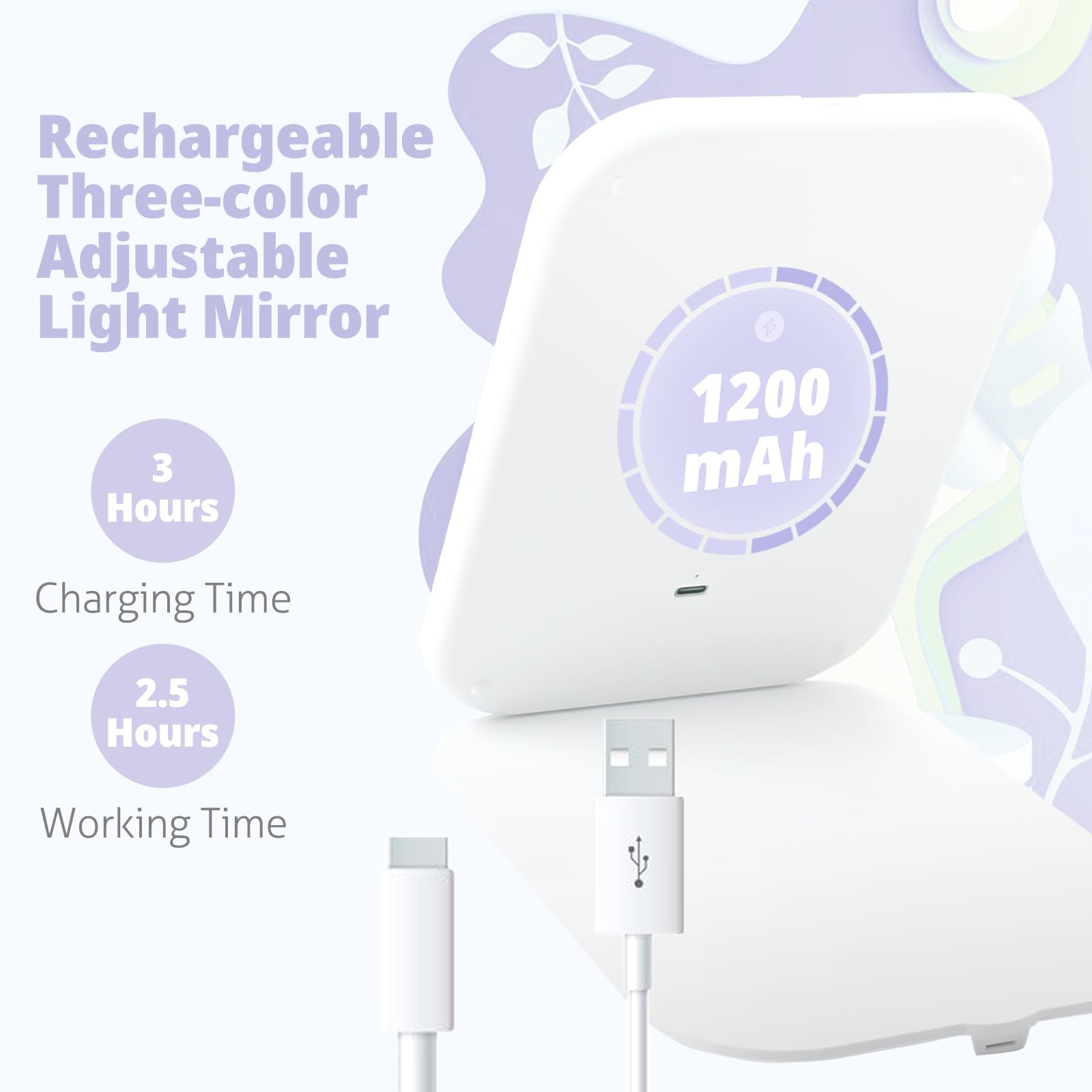 TREASO travel-makeup-mirror-intelligent-touch offers easy brightness control and memory.