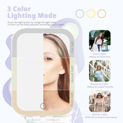 TREASO travel-makeup-mirror-light-settings provides versatile lighting for any look.