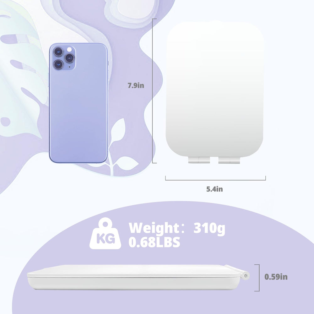 TREASO travel-makeup-mirror-stable-base keeps the mirror steady on any surface.