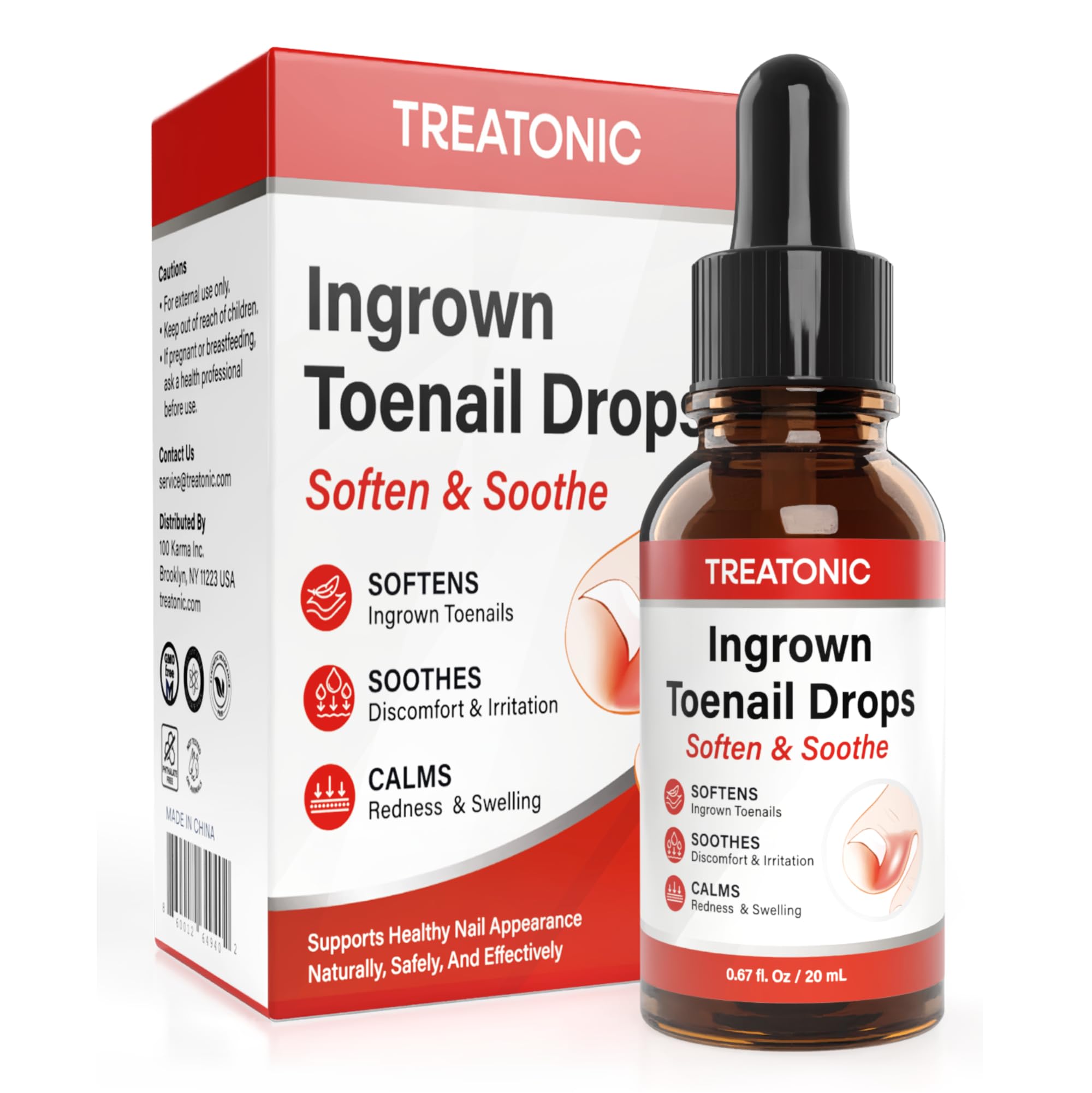 Tratamiento Treatonic para uñas encarnadas facilita el recorte.