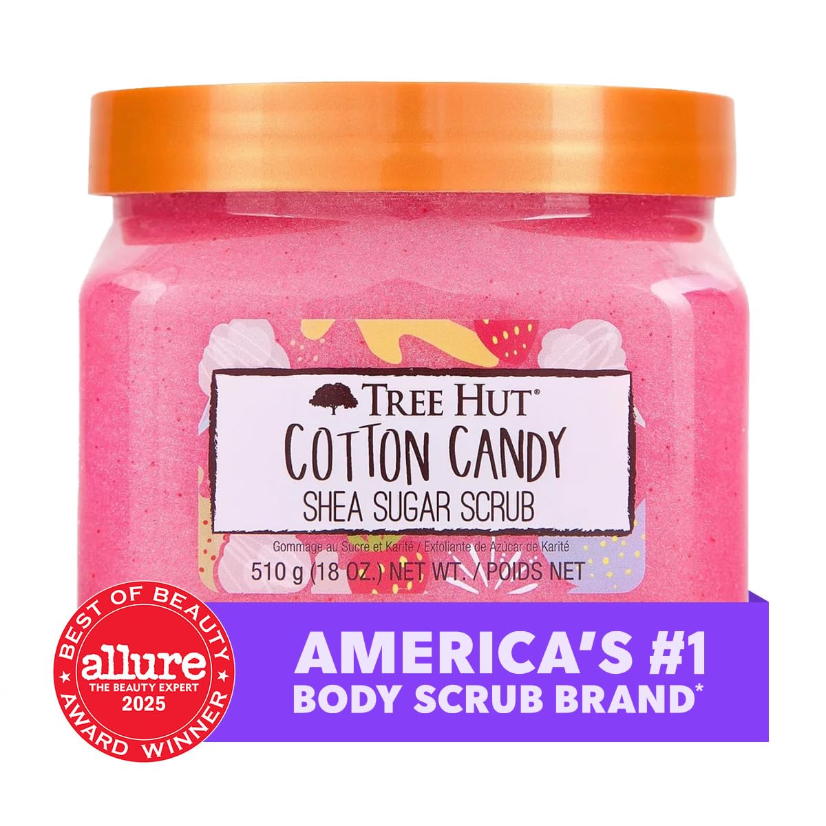 Tree Hut aroma Algodón de Azúcar ofrece una fragancia dulce durante la ducha