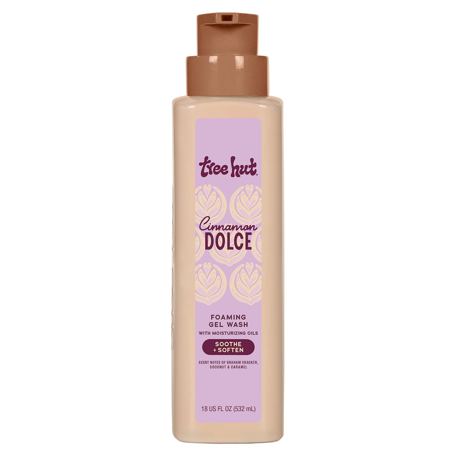 Tree Hut Cinnamon Dolce, botella con dispensador para uso diario.