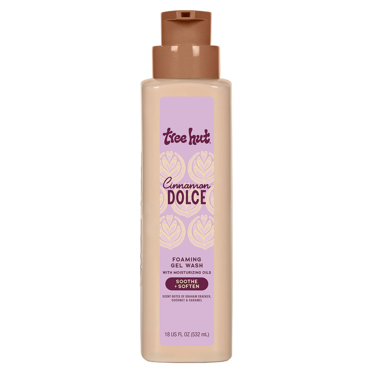 Tree Hut Cinnamon Dolce, botella con dispensador para uso diario.