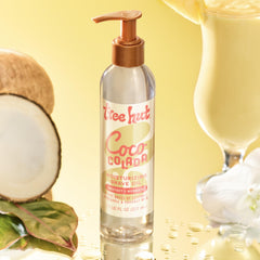 Tree Hut Coco Colada shave oil ingredients coconut pineapple and natural oils for nourishment.