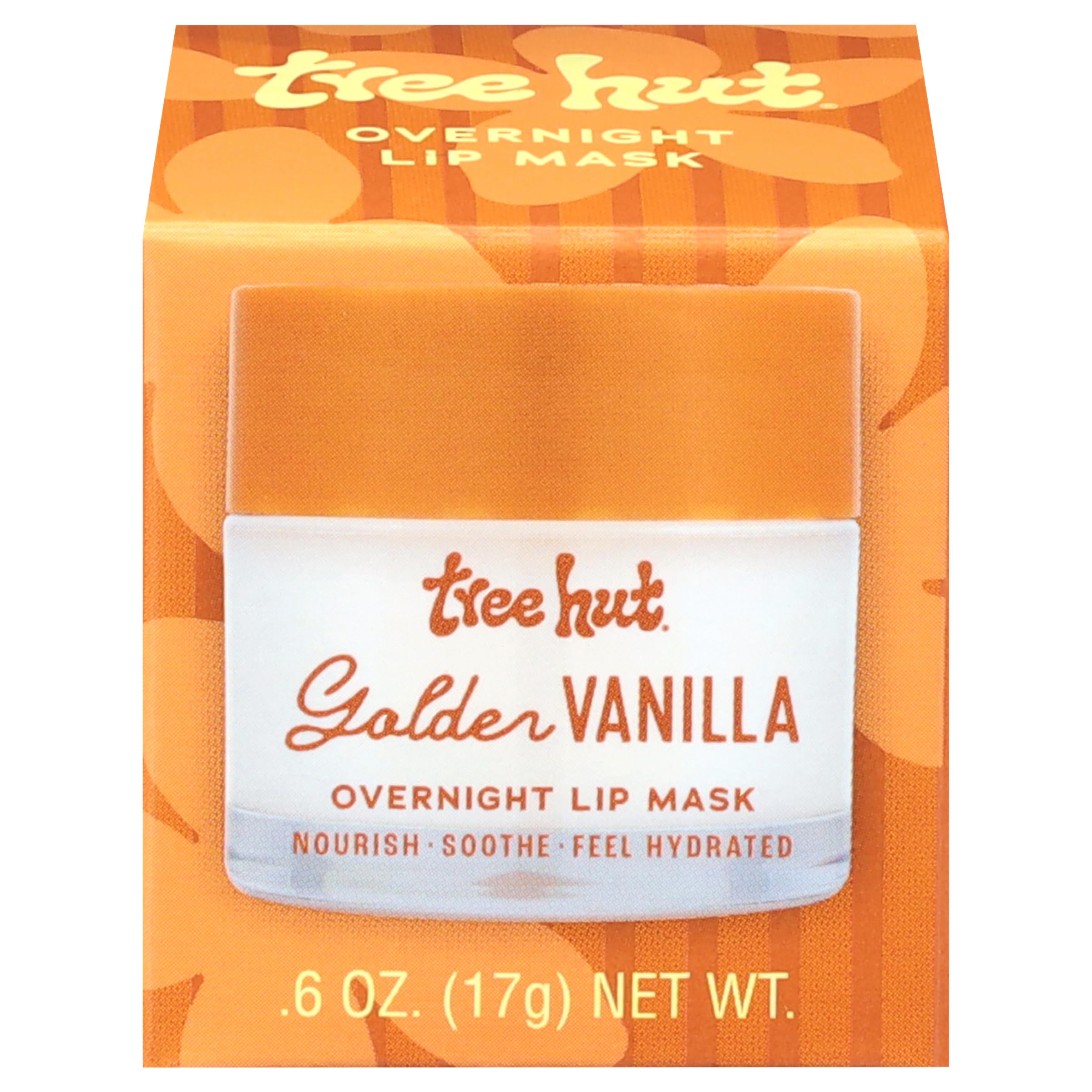 Tree Hut Golden Vanilla Overnight Lip Mask in a jar for deep overnight hydration