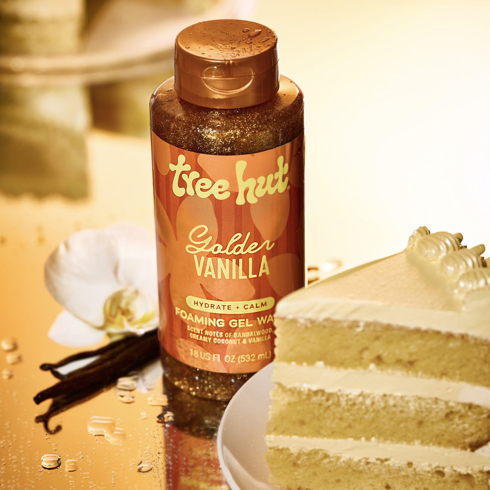 Tree Hut Golden Vanilla scent with vanilla, coconut, sandalwood notes