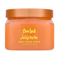 Tree Hut Jelly Bear Scrub, envase de 18 oz, ideal para exfoliar suave y preparar la piel.