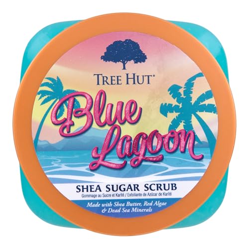 Tree Hut Laguna Azul, granulos exfoliantes, remueven células muertas para brillo saludable.