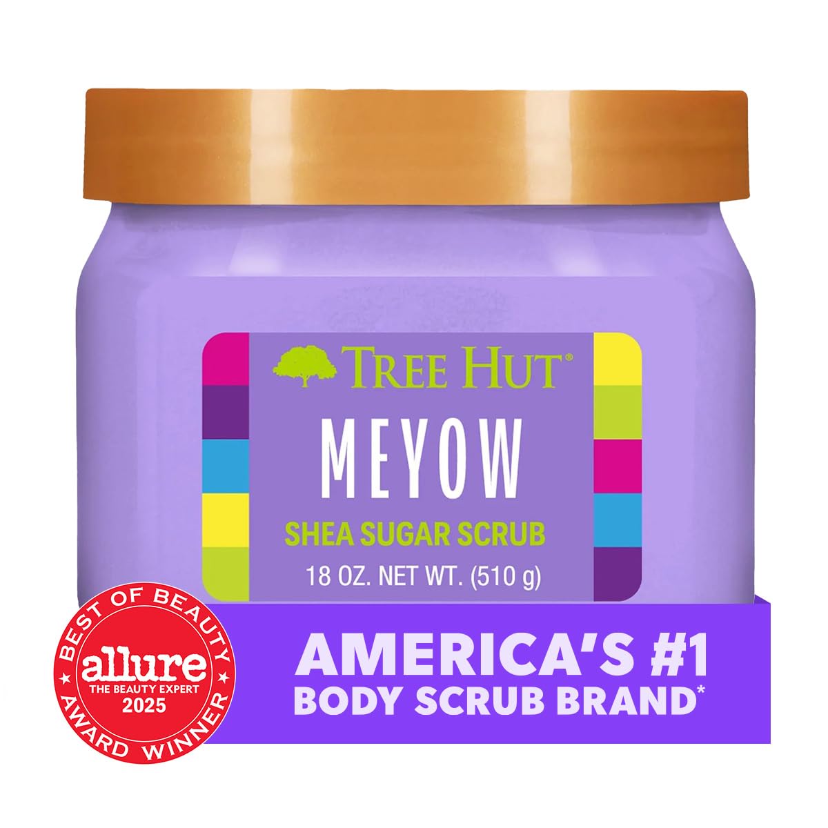 Tree Hut Meyow 6-oil blend bottle highlights nourishing oils.