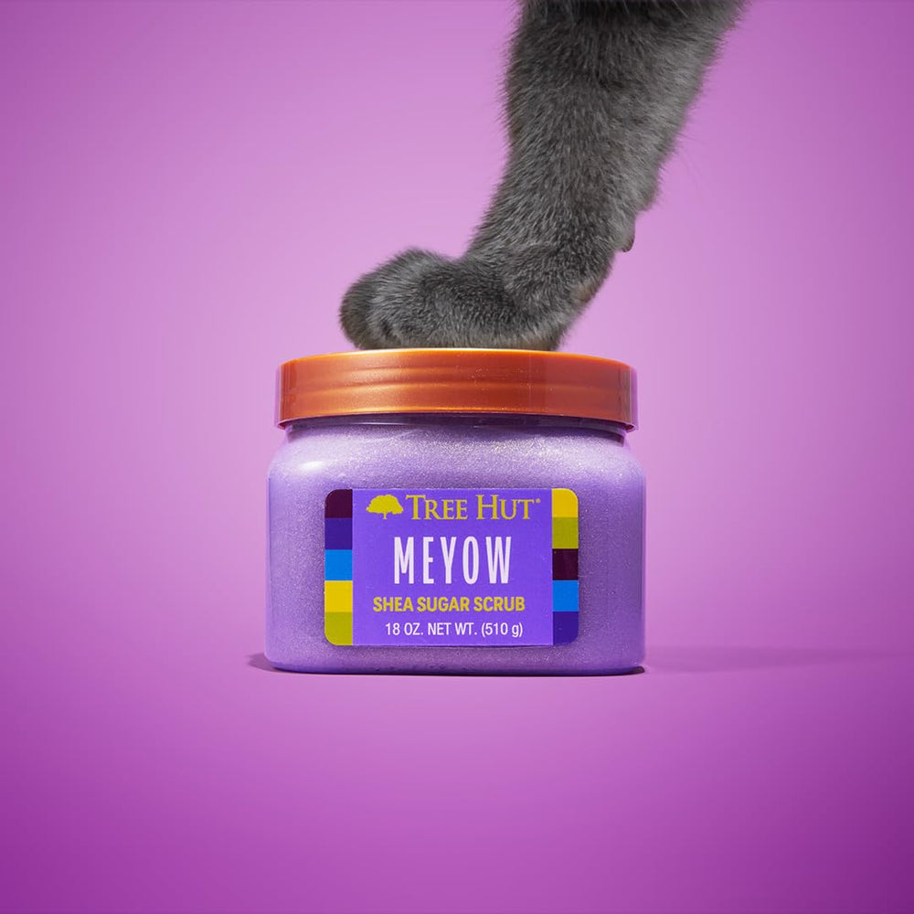 Tree Hut Meyow Shea Butter nourishes and softens dry skin.