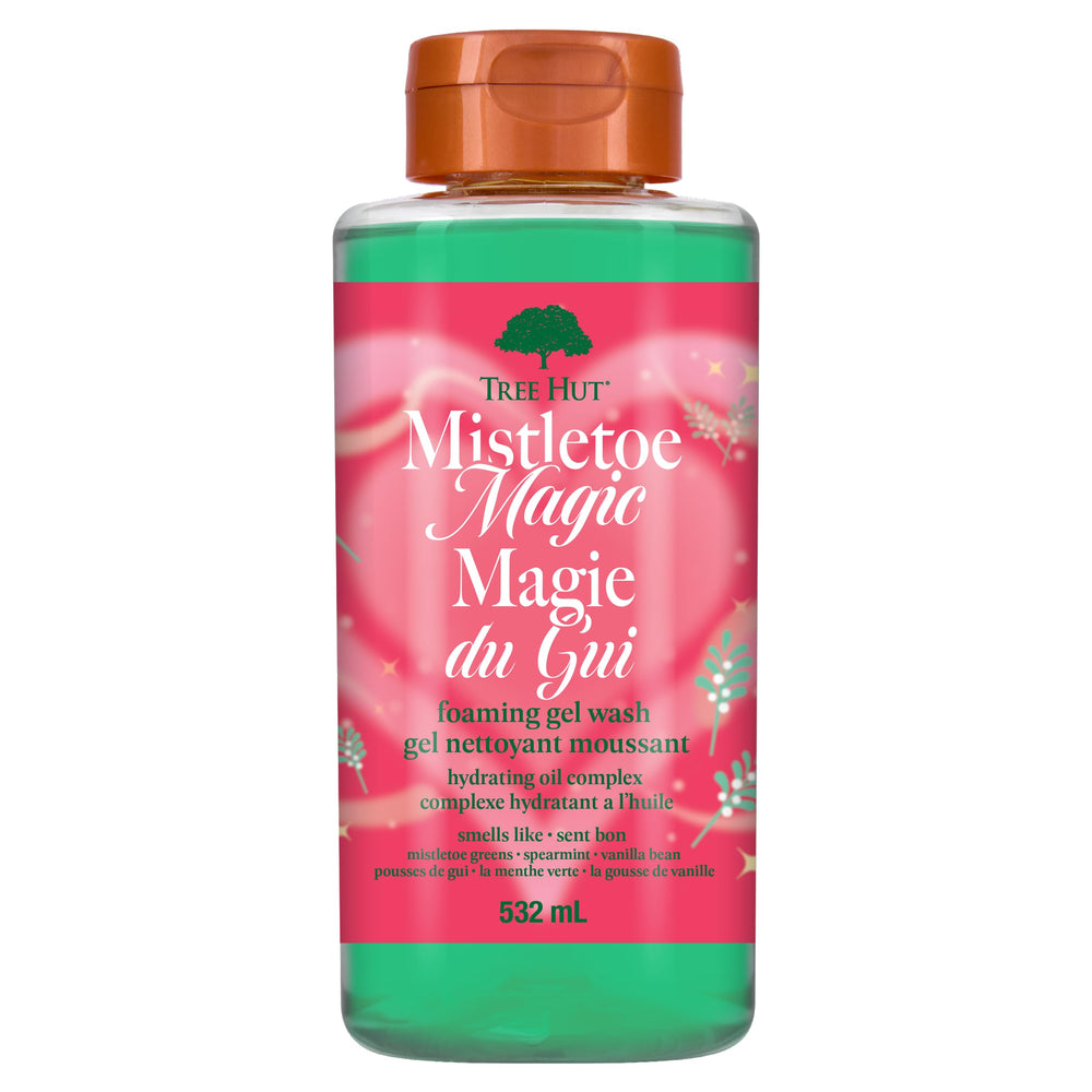 Tree Hut Mistletoe Magic: botella espumosa para una limpieza suave.