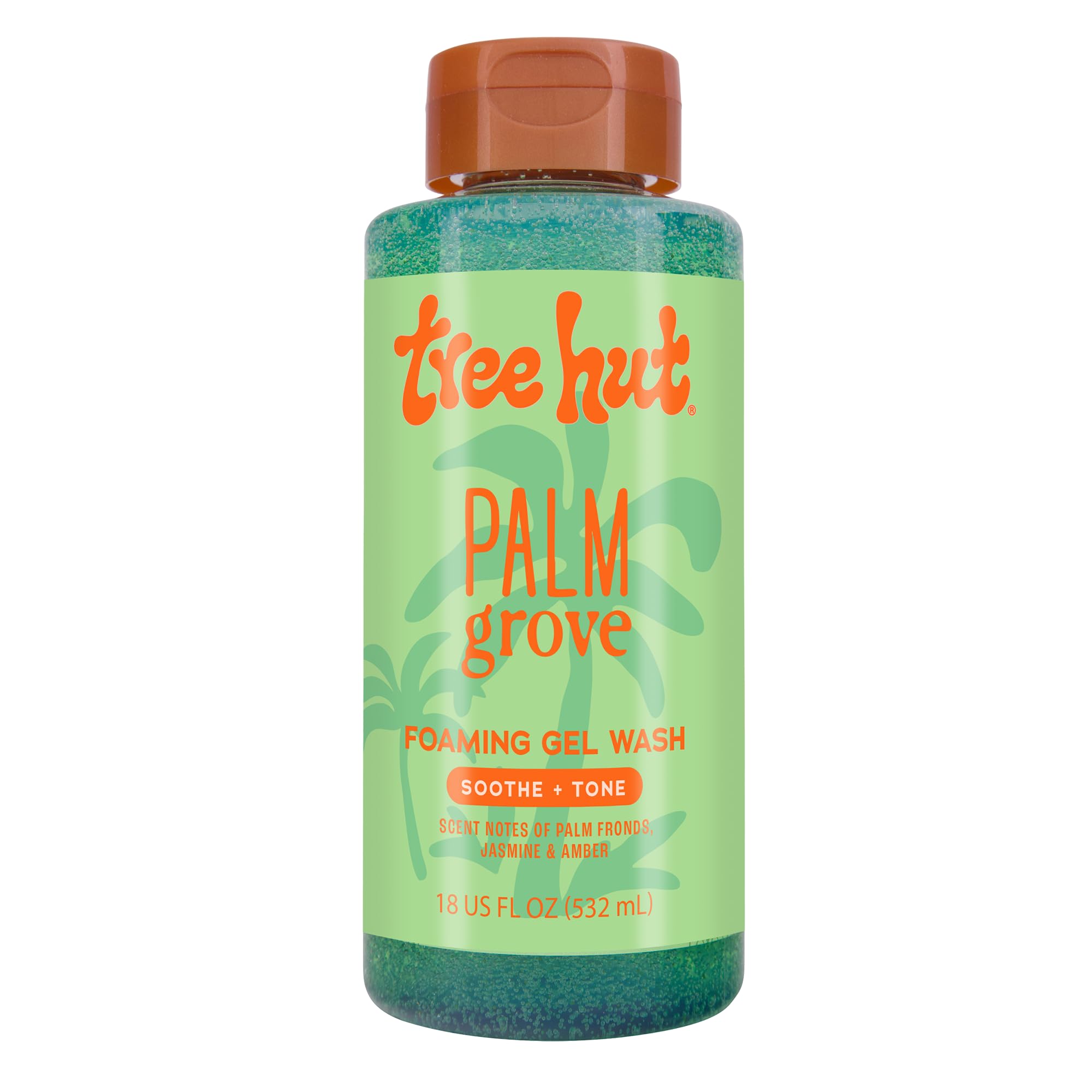 Tree Hut Palm Grove Foaming Gel Wash bottle with rich, cleansing lather for daily use.