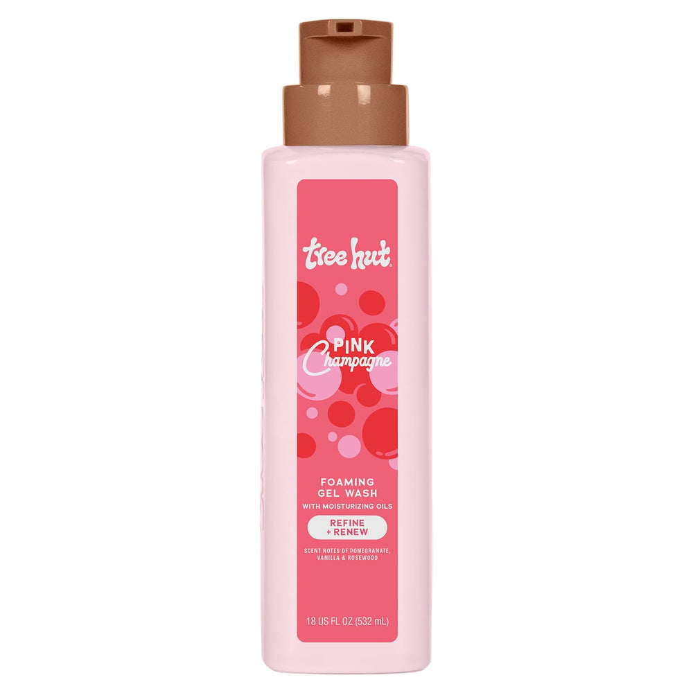 Tree Hut Pink Champagne, dispensador, facilita uso diario sin goteos.