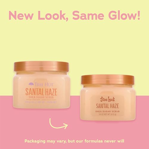 Tree Hut Santal Haze: etiqueta elegante que sugiere cuidado diario.
