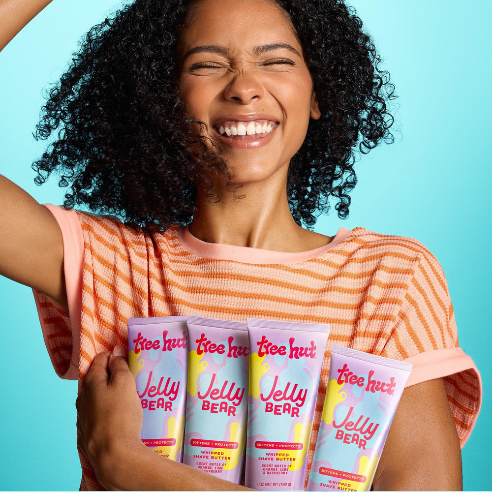 Tree Hut shea butter aloe formula emphasizing soothing hydration on skin