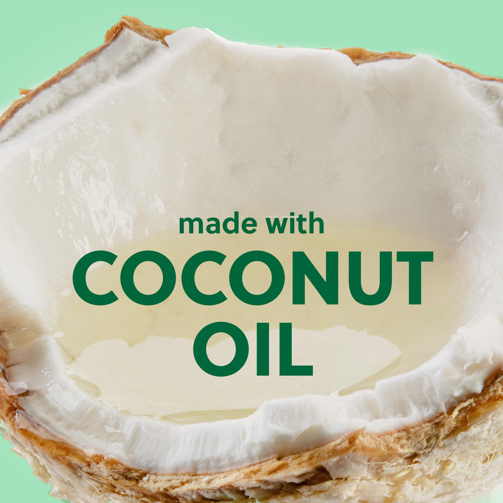 Label close-up reveals 100% natural shea butter ingredient list.
