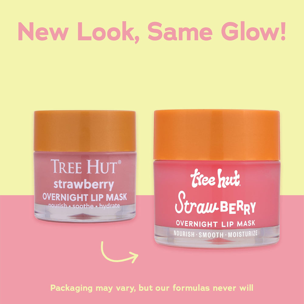 Tree Hut lip mask scoop reveals creamy overnight-care texture