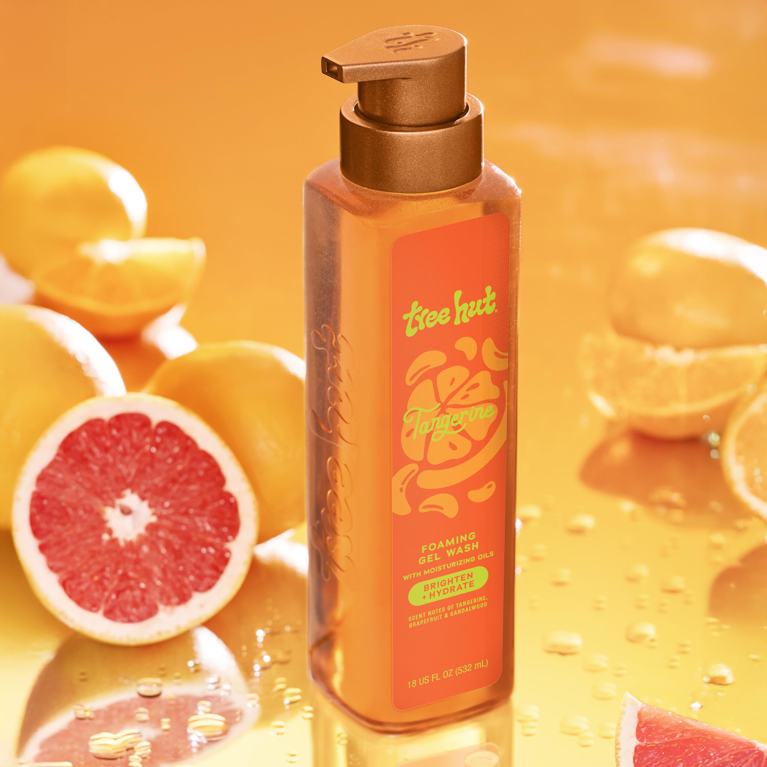 Tree Hut Tangerine: espuma suave que limpia sin resecar la piel
