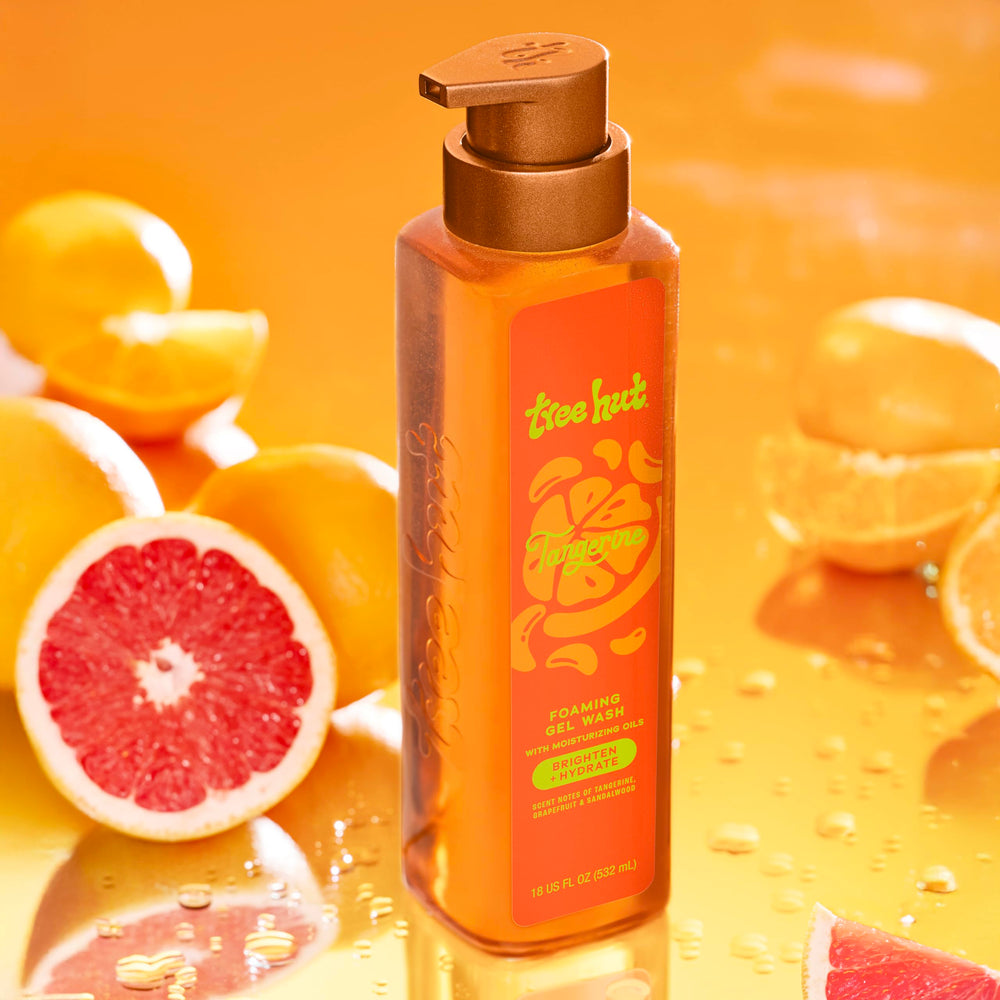 Tree Hut Tangerine: espuma suave que limpia sin resecar la piel
