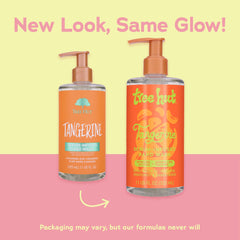 Close-up of Tree Hut Tangerine Serum-Infused Hand Wash pump showing gentle cleansing action.
