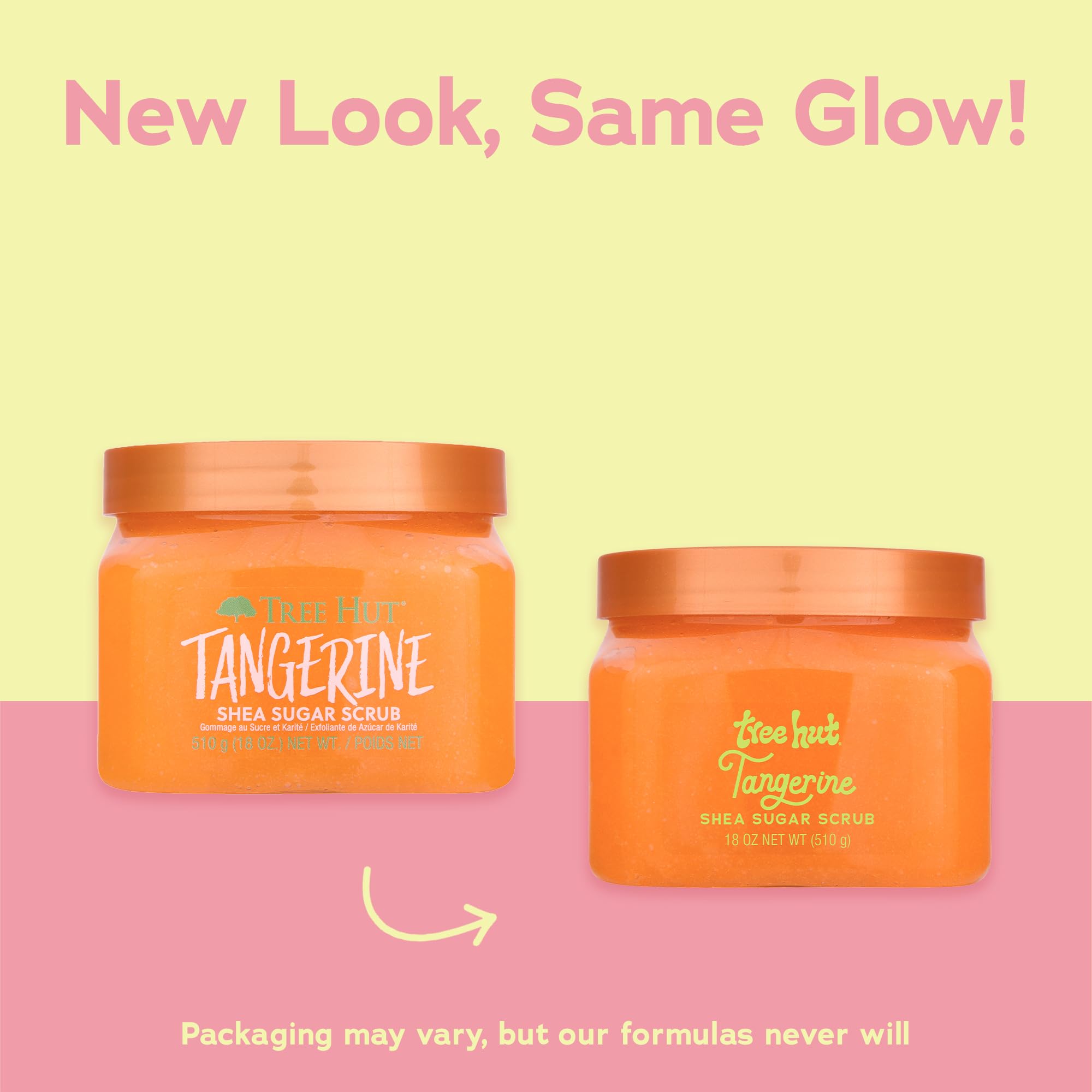 Tree Hut Tangerine Sugar Scrub texture closeup with sugar grains for gentle exfoliation
