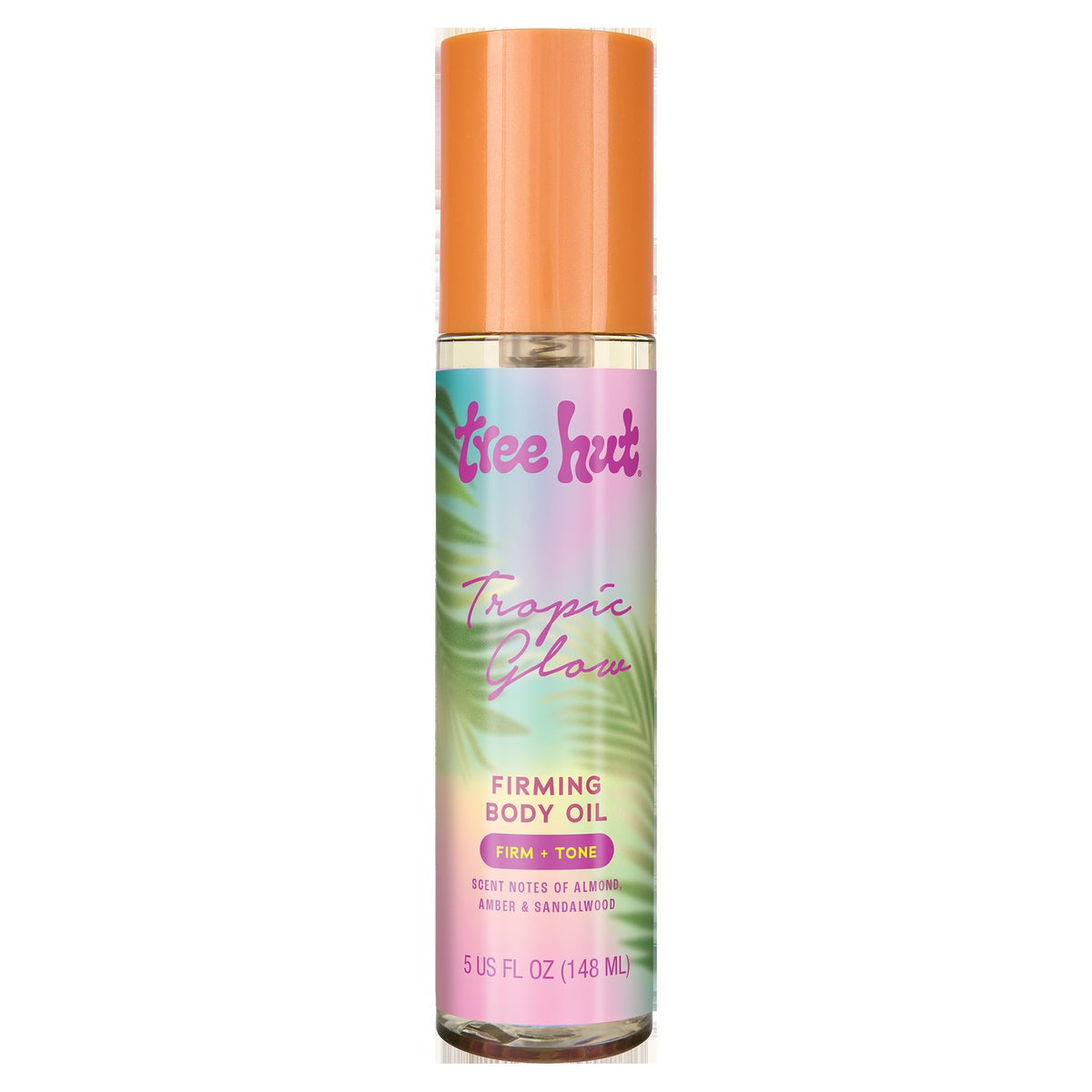 Tree Hut Tropic Glow aceites corporales derramándose para hidratación rápida.