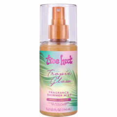 Tree Hut Tropic Glow Shimmer Mist bottle showing subtle radiance for everyday wear