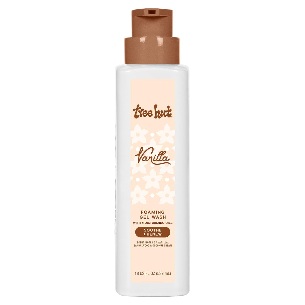 Tree Hut gel espumoso de vainilla con bomba, espuma suave para limpieza diaria