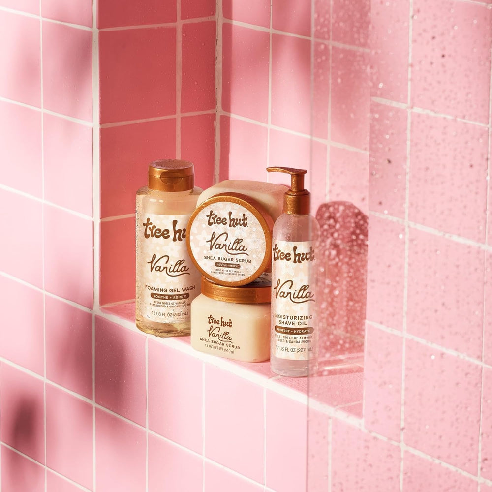 Tree Hut Vanilla Gift Ready Packaging highlights thoughtful self care gifting.