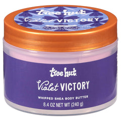 Tree Hut Violet Victory butter packaging close-up highlighting creamy hydration