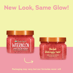 Tree Hut Watermelon Sugar Scrub, textura de granulos para renovacion suave.