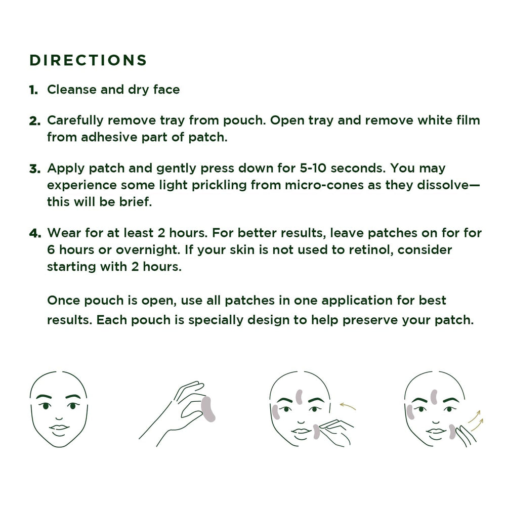 Tree of Life Beauty night-use image shows patches worn overnight for convenience.
