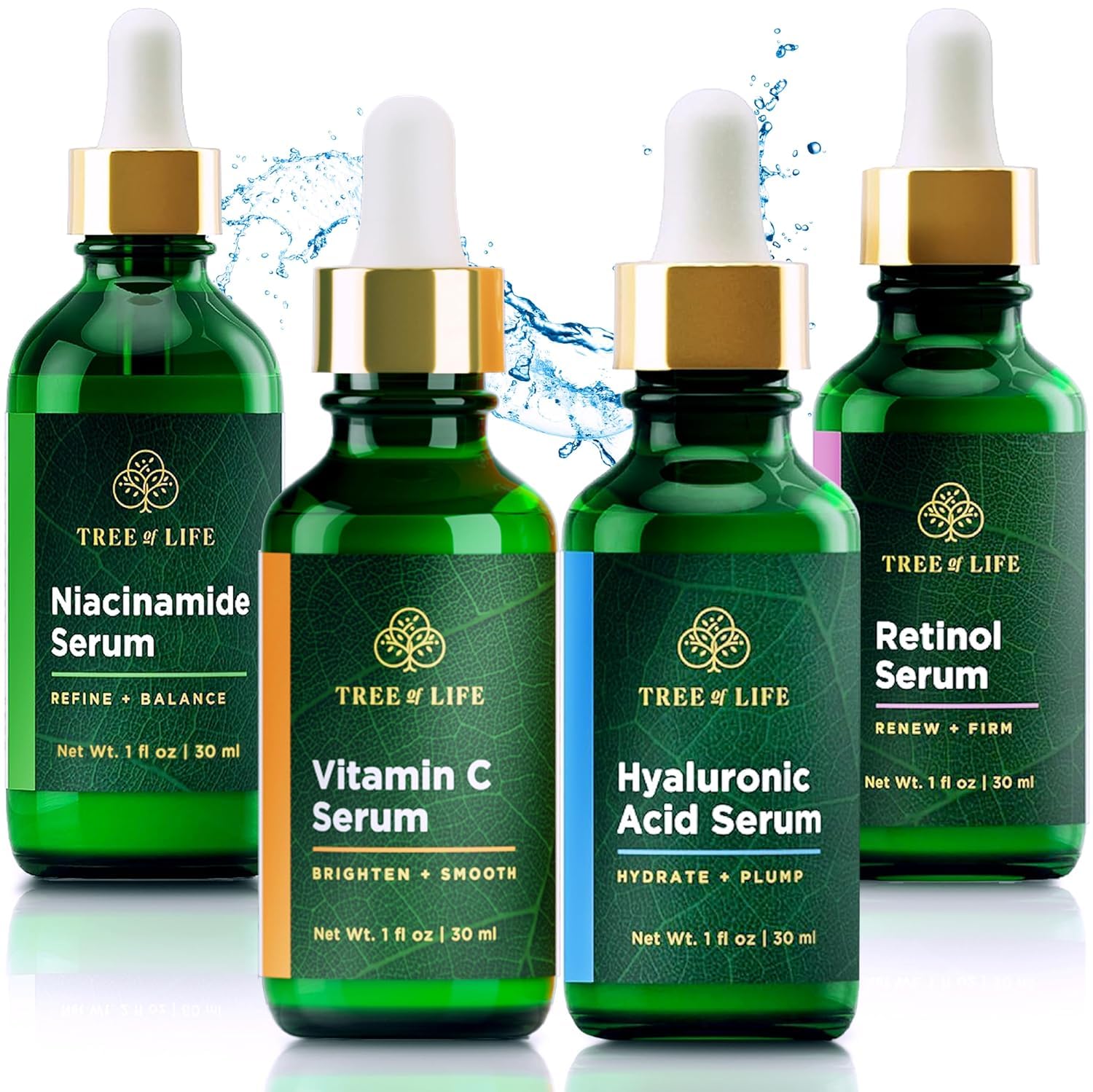 Tree of Life Niacinamide serum bottle close-up highlighting pore refinement potential