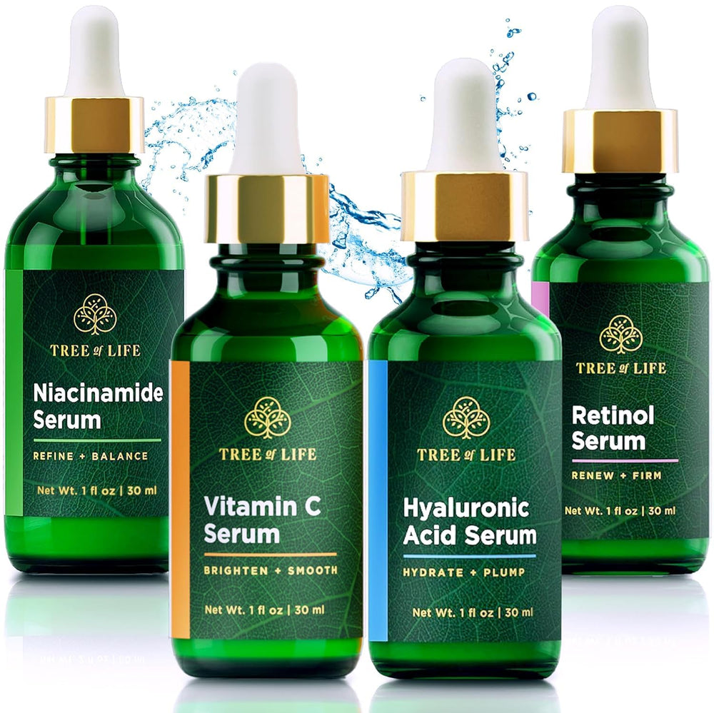 Tree of Life Niacinamide serum bottle close-up highlighting pore refinement potential