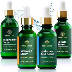 Tree of Life Niacinamide serum bottle close-up highlighting pore refinement potential
