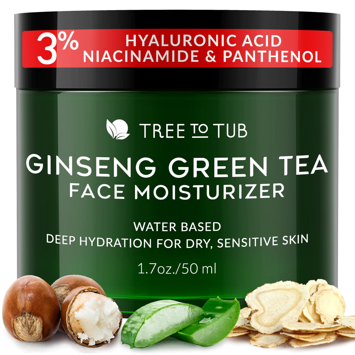 Tree To Tub Hydrating Face Moisturizer bottle pump for easy daily use.