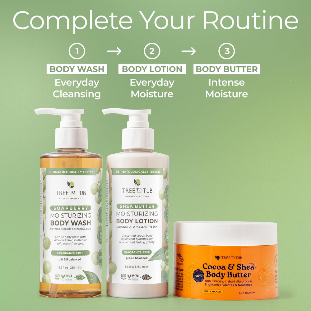 Tree To Tub lotion being applied to hands for everyday comfort